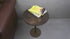Wood and Brass Accent Table with Tarkashi Art